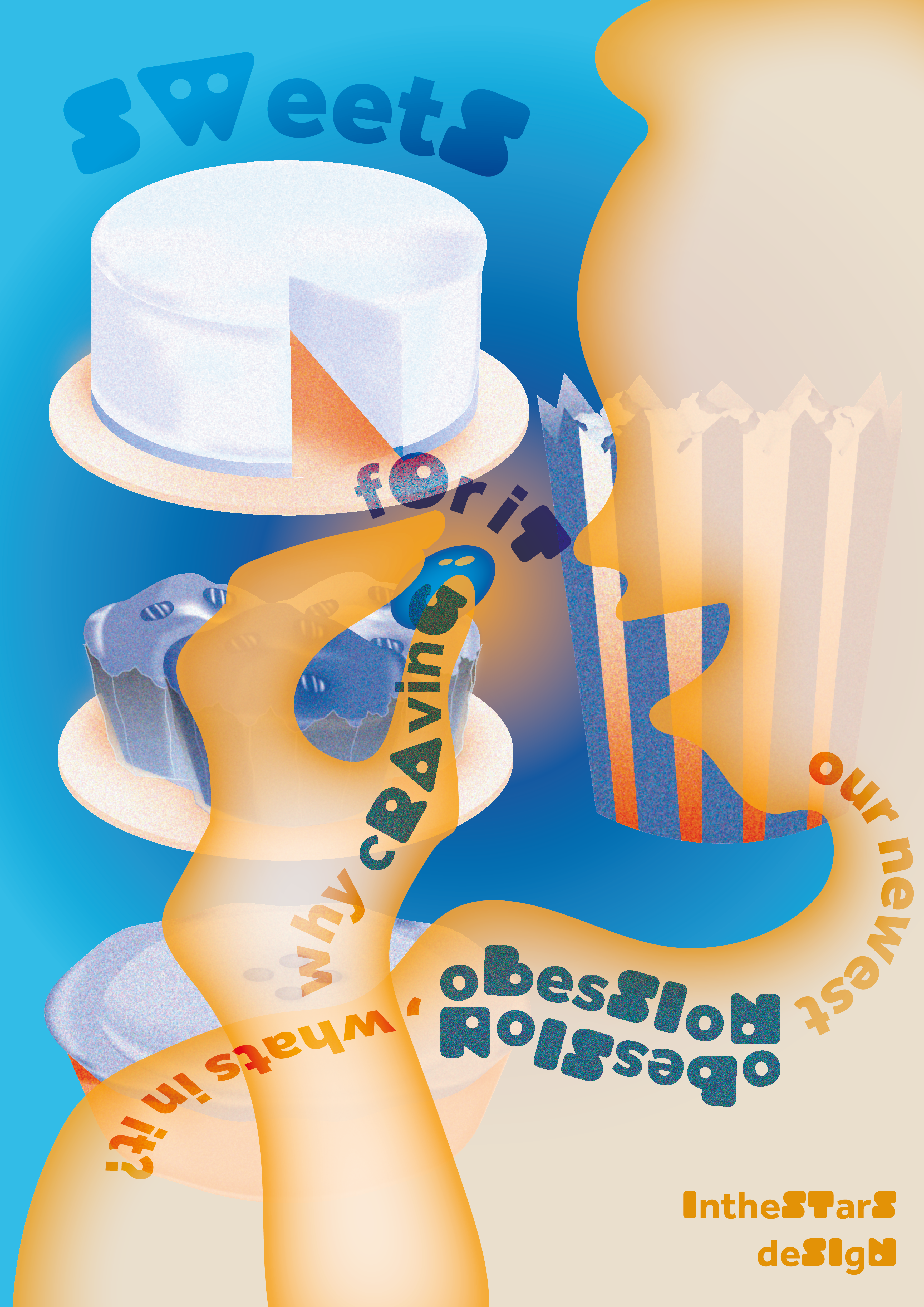 Affiche illustré, réalisé sur Illustrator. Inspiré par l'affiche 'triathlon de la mode ethique' de Maison solide et les illustrations de Noyah Jung.